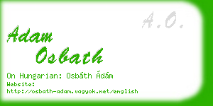 adam osbath business card